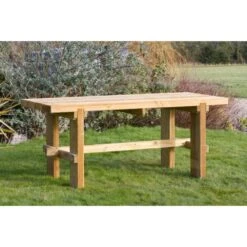 Zest 4 Leisure Rebecca Wooden Table & 2 Bench Set -Best Gardening Store 30165813 2