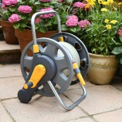 Hozelock 2-in-1 Assembled Empty Hose Reel 2 Hozelock 2-in-1 Assembled Empty Hose Reel -Best Gardening Store 5010646046473 3