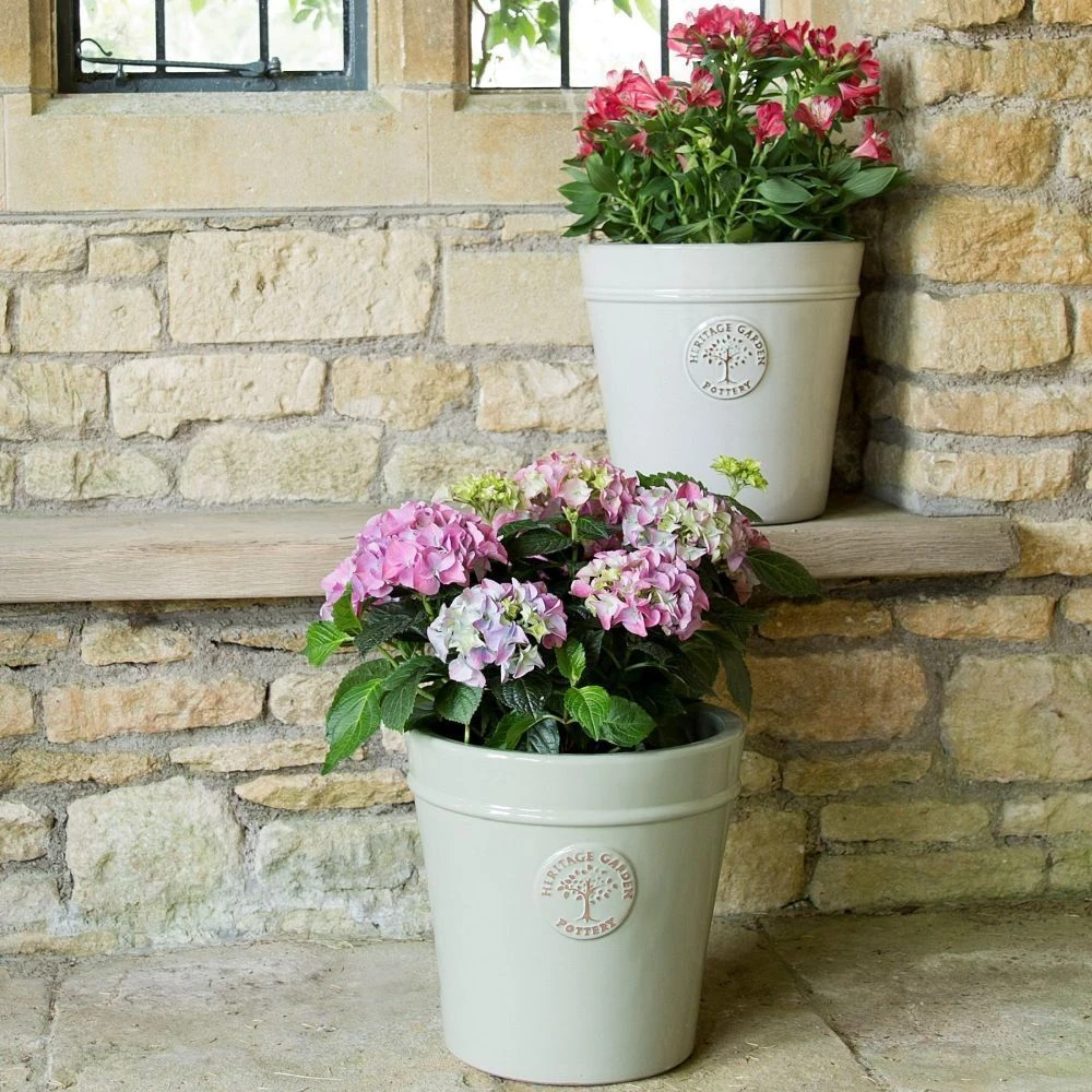 Woodlodge 27cm White / Cream Glazed Heritage Pot Woodlodge 27cm White / Cream Glazed Heritage Pot -Best Gardening Store 5021346425000 2