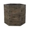 Woodlodge 34cm Driftwood Hexagon Resin Pot