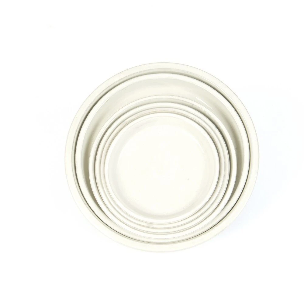 Woodlodge 36cm White Blossom Glazed Saucer Woodlodge 36cm White Blossom Glazed Saucer -Best Gardening Store 5021346479409