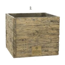 Woodlodge 37cm Heritage Oak Square Planter -Best Gardening Store 5021346487725 3