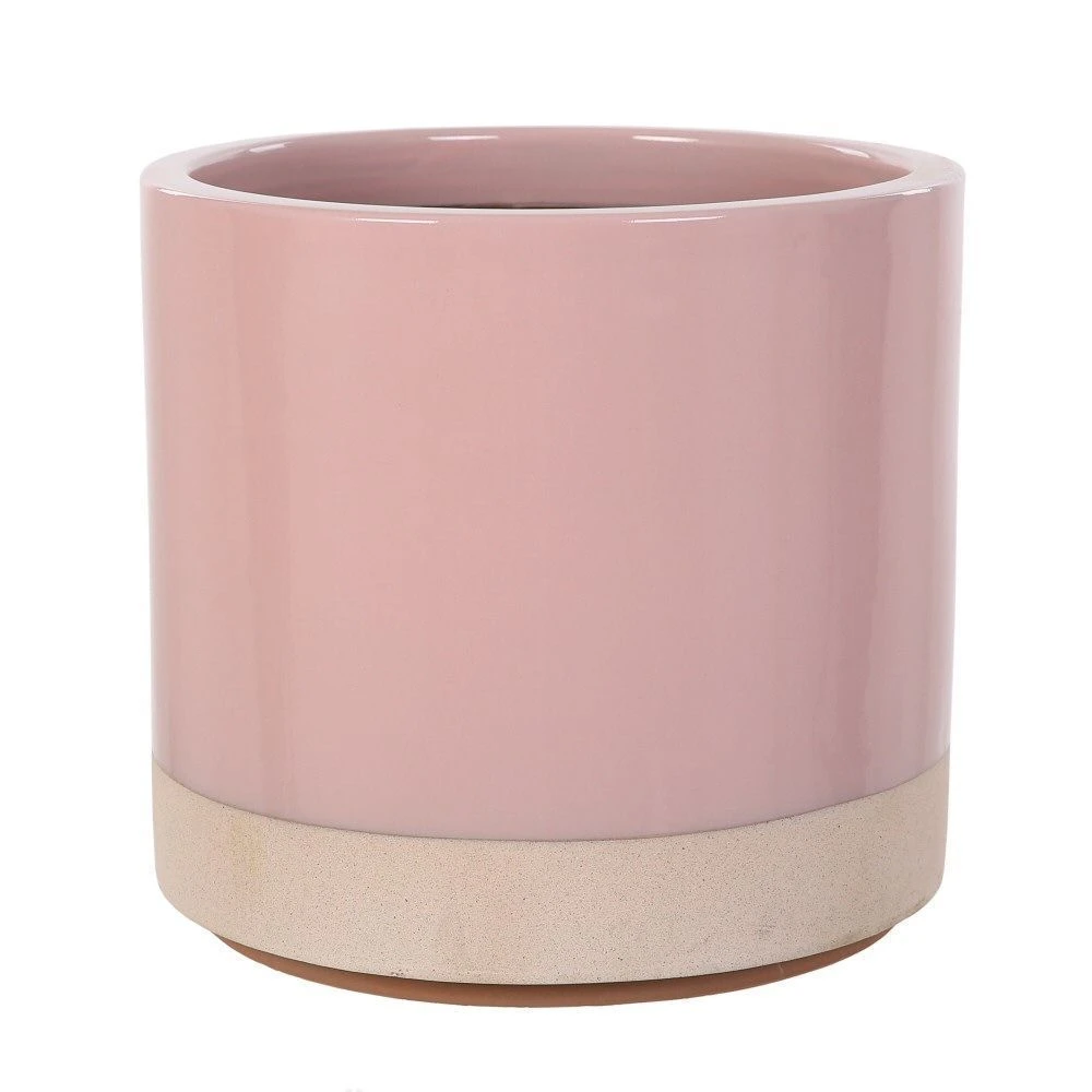 Woodlodge 38cm Pastel Pink Glazed Pot Woodlodge 38cm Pastel Pink Glazed Pot -Best Gardening Store 5021346501872