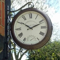 Outside In 15" Greenwich Station Wall Clock & Thermometer -Best Gardening Store 5050642006316 3