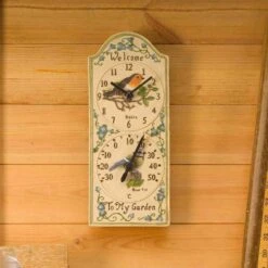Outside In 28cm Birdberry Wall Clock & Thermometer -Best Gardening Store 5050642006385 3