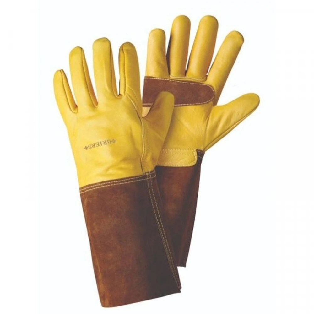 Briers Golden Ultimate Leather Gauntlets - Large (one size) Briers Golden Ultimate Leather Gauntlets - Large (one Size) -Best Gardening Store 5050642049085