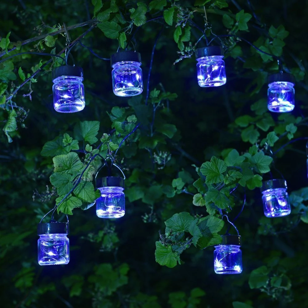 Smart Solar 10 Firefly LED Opal Jar String Lights Smart Solar 10 Firefly LED Opal Jar String Lights -Best Gardening Store 5050642067638 3