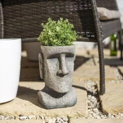 La Hacienda 26cm Resin Easter Island Head Planter -Best Gardening Store 5055025558239 3