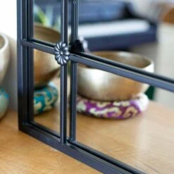 La Hacienda 100cm Black Arched Arundel Indoor/Outdoor Mirror -Best Gardening Store 5055025559083 3