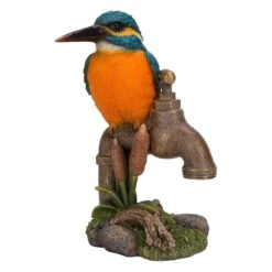 Vivid Arts 15cm Kingfisher On Garden Tap - BG-KF06-F