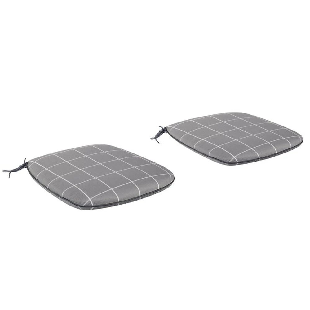 Kettler Cafe Roma Slate Checkered Seat Pads (1 Pair) Kettler Cafe Roma Slate Checkered Seat Pads (1 Pair) -Best Gardening Store 5057229187239