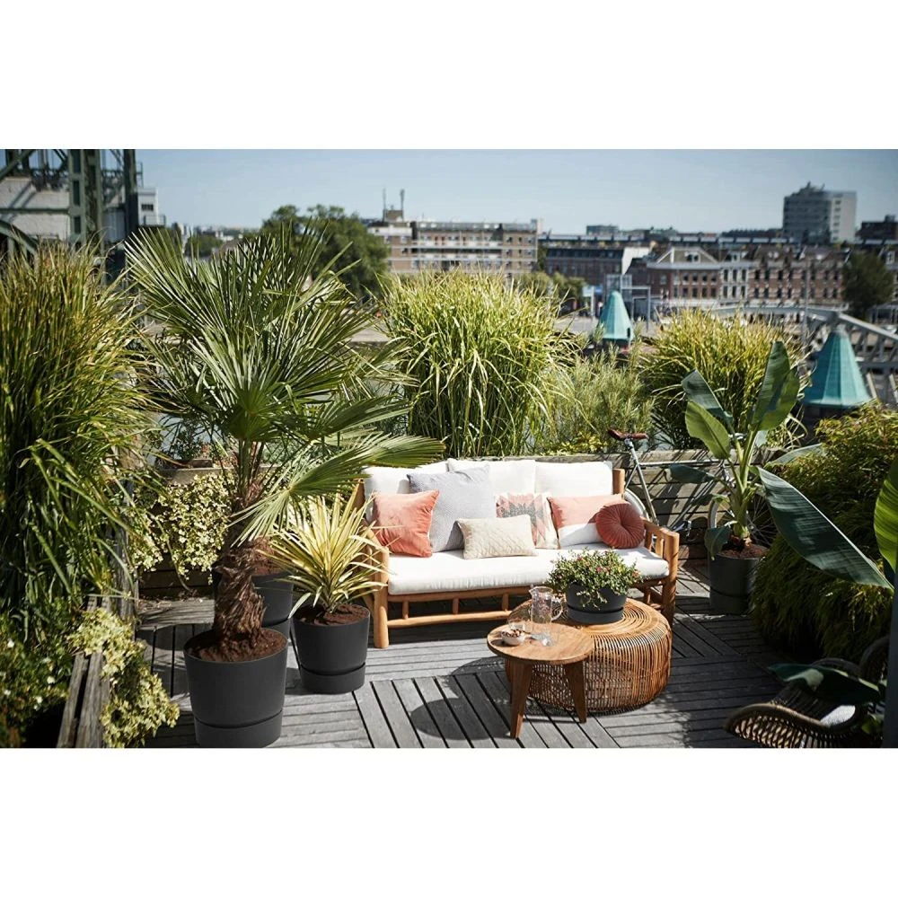 Elho 30cm Living Black Greenville Round Planter Elho 30cm Living Black Greenville Round Planter -Best Gardening Store 8711904332358 5