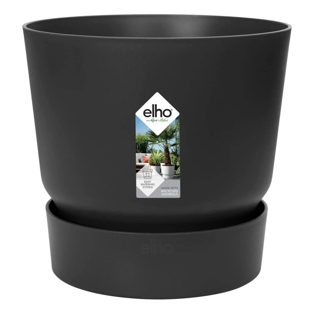 Elho 30cm Living Black Greenville Round Planter Elho 30cm Living Black Greenville Round Planter -Best Gardening Store 8711904332358 310ae967 aeb1 4e5c beea 7e8bae300a93