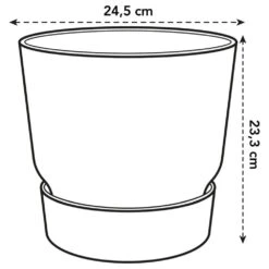 Elho 25cm Leaf Green Greenville Round Planter -Best Gardening Store 8711904332433 3