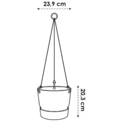 Elho 24cm Leaf Green Greenville Hanging Basket Planter -Best Gardening Store 8711904332440 3