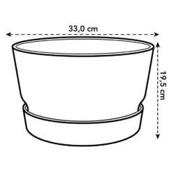 Elho 33cm Leaf Green Greenville Bowl Planter -Best Gardening Store 8711904332464 3