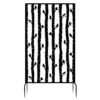 Fallen Fruits 186cm Black Birds Metal Privacy Screen