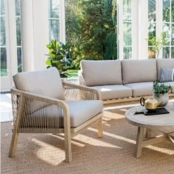 Kettler Cora Rope Lounge Wooden Armchair (Pair) -Best Gardening Store 9333190256874 3